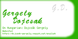 gergely dojcsak business card