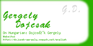 gergely dojcsak business card